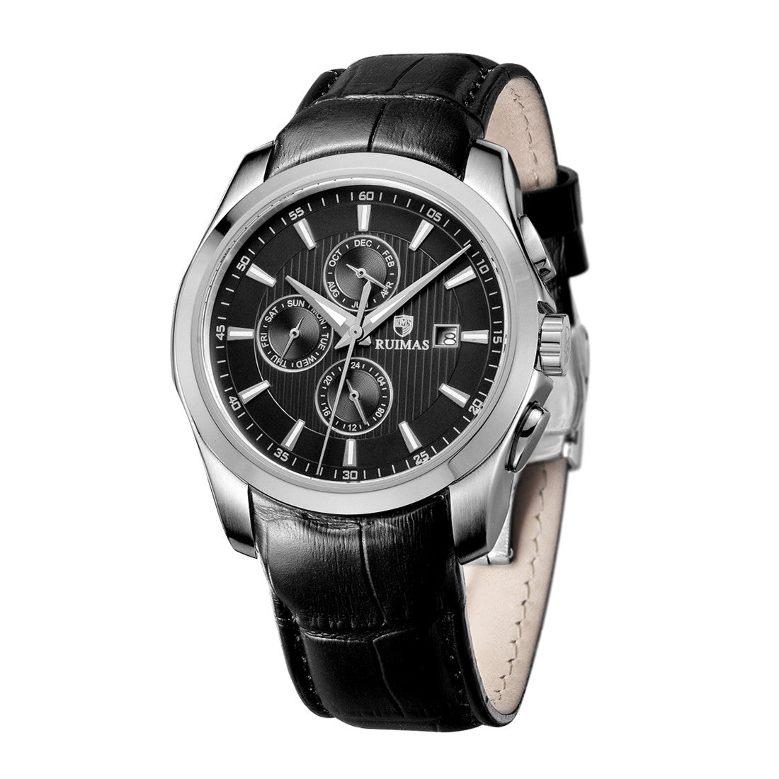 RUIMAS Stainless Steel Band Business Casual Watch for Men Waterproof Luxury Automatic Mechanical Wrist Watches Relogio Masculino
