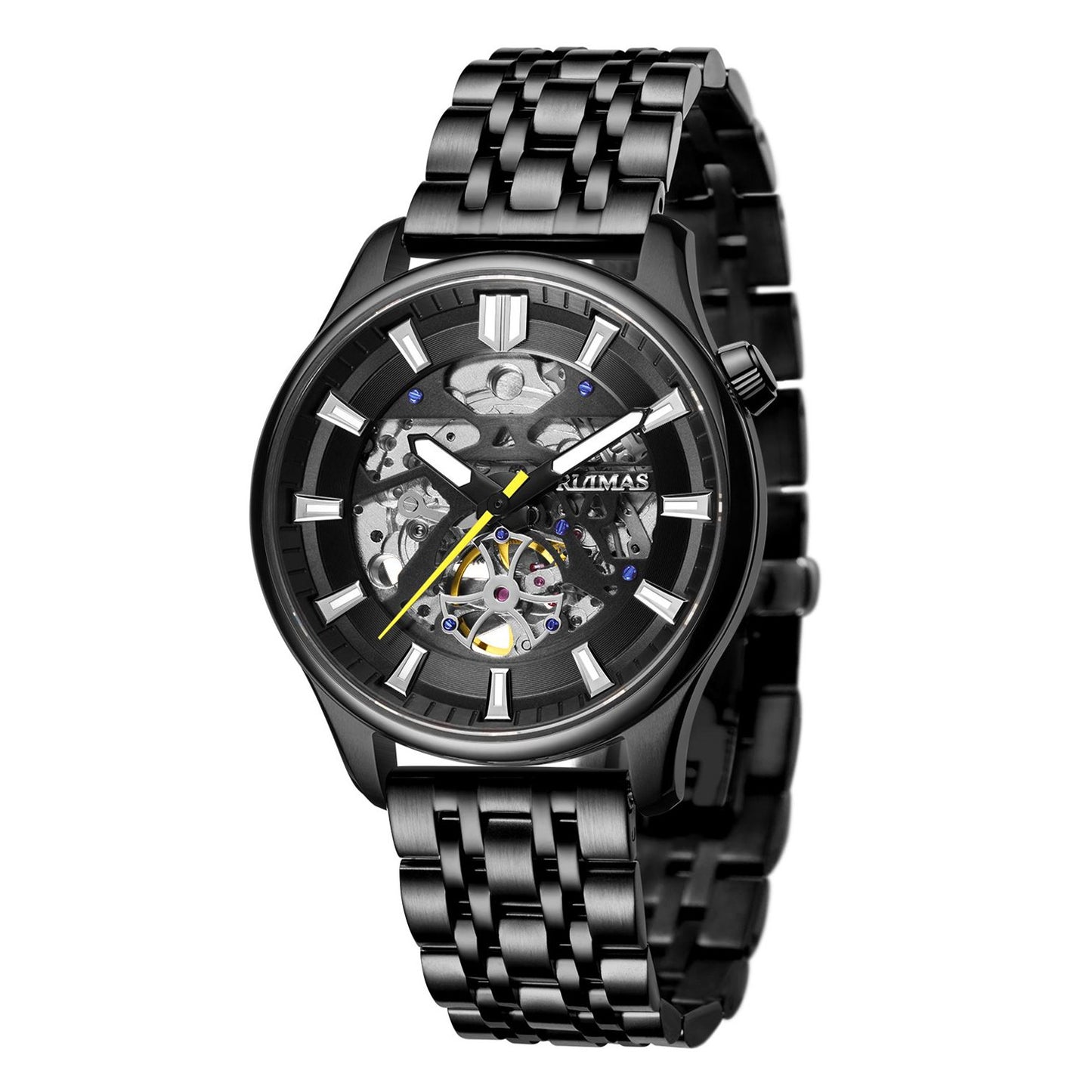 RUIMAS Men's Watch Stainless Steel Automatic Mechanical Wristwatches Luxury Business Man Watches 5ATM Luminous Male Clock 6770