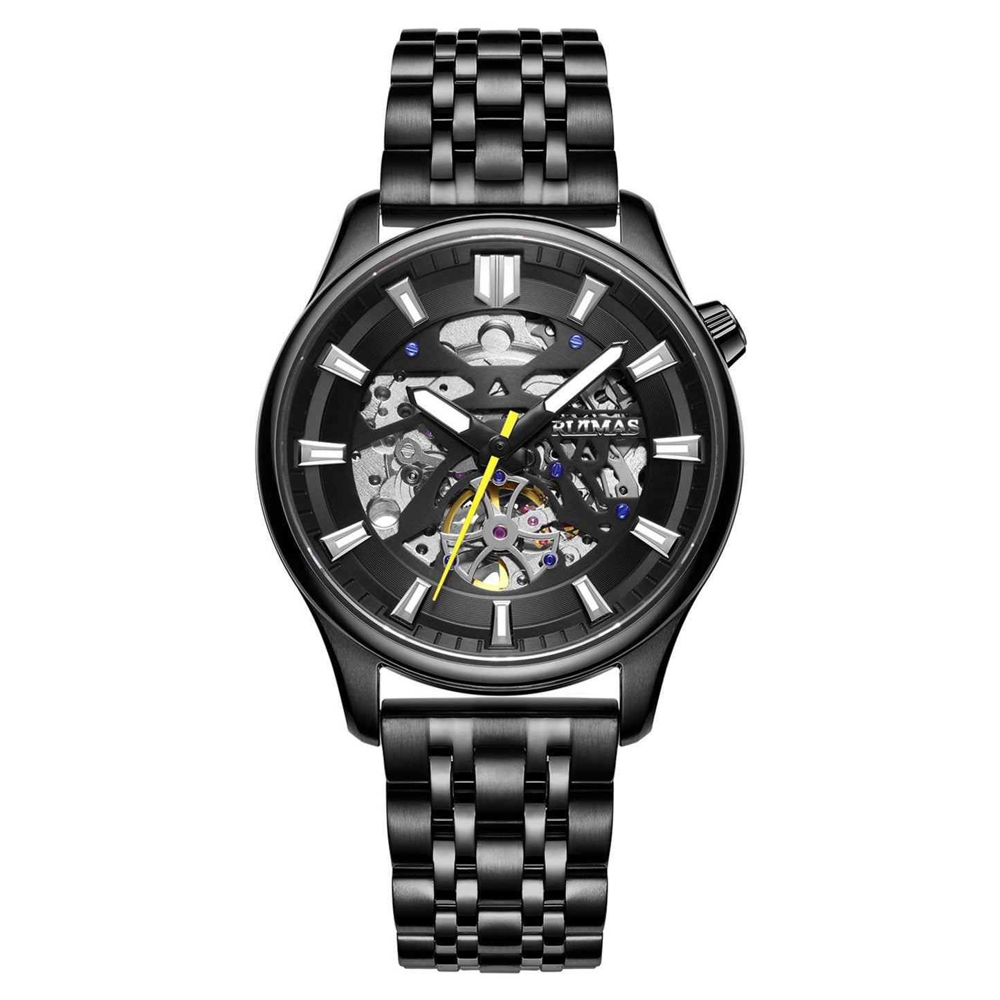 RUIMAS Men's Watch Stainless Steel Automatic Mechanical Wristwatches Luxury Business Man Watches 5ATM Luminous Male Clock 6770
