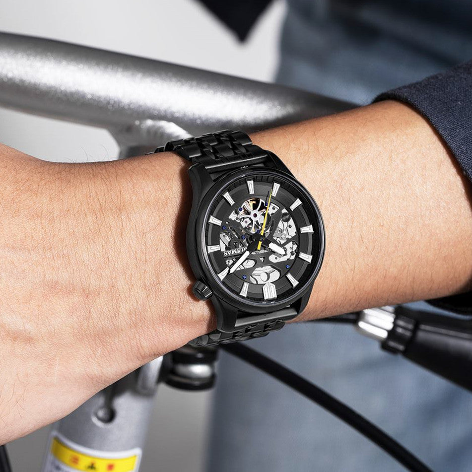 RUIMAS Men's Watch Stainless Steel Automatic Mechanical Wristwatches Luxury Business Man Watches 5ATM Luminous Male Clock 6770