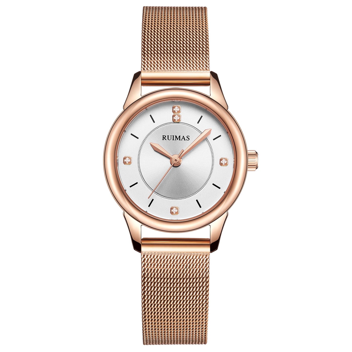 RUIMAS Women Watches Luxury Fashion Female Quartz Watch Steel Mesh Ladies Wristwatch Elegant Dress Clock Relogio Feminino 6779