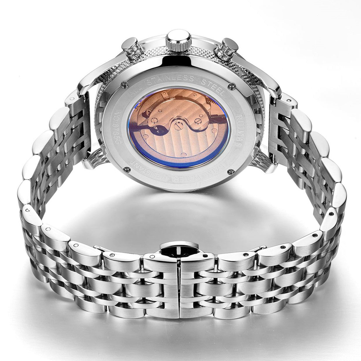 RUIMAS Watch Men Automatic Mechanical Watches Stainless Steel Luminous Business Wristwatch Top Brand Luxury Male Clock 6785