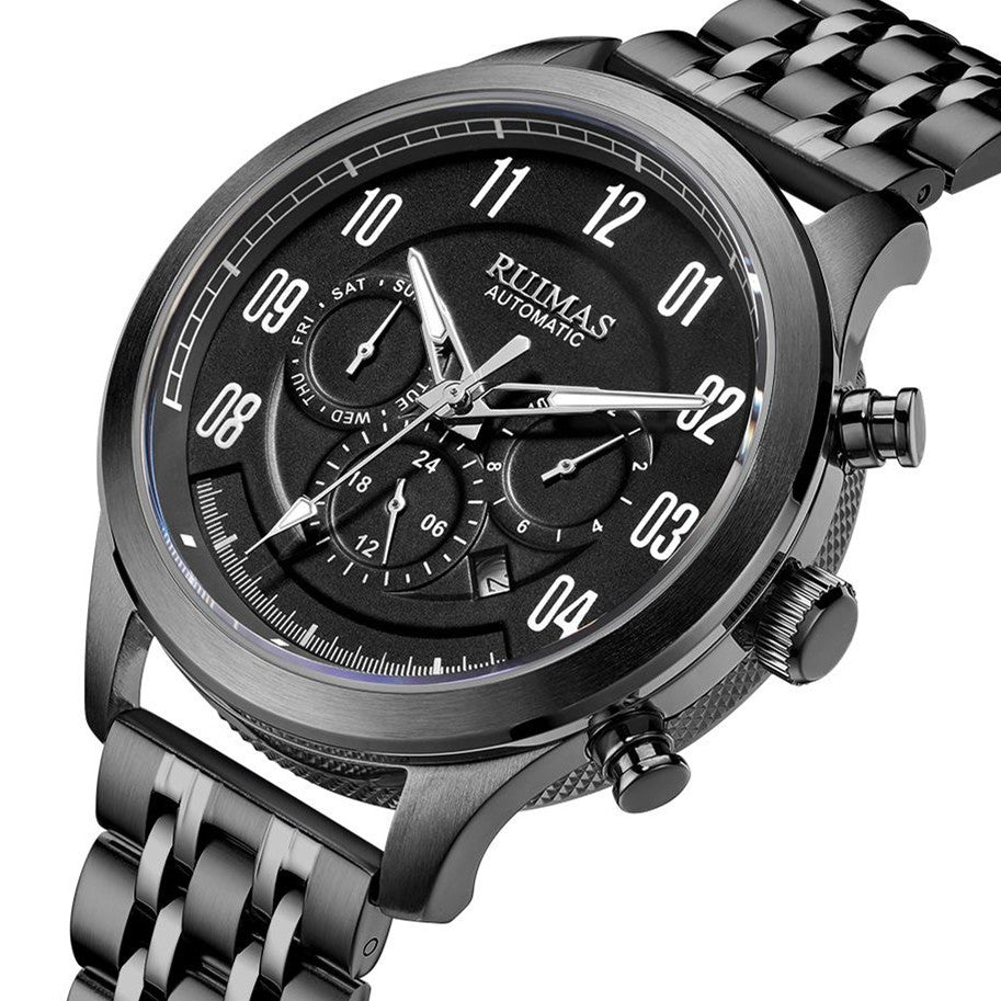 RUIMAS Watch Men Automatic Mechanical Watches Stainless Steel Luminous Business Wristwatch Top Brand Luxury Male Clock 6785