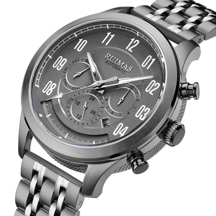 RUIMAS Watch Men Automatic Mechanical Watches Stainless Steel Luminous Business Wristwatch Top Brand Luxury Male Clock 6785