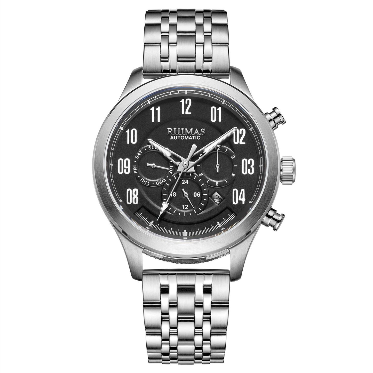 RUIMAS Watch Men Automatic Mechanical Watches Stainless Steel Luminous Business Wristwatch Top Brand Luxury Male Clock 6785