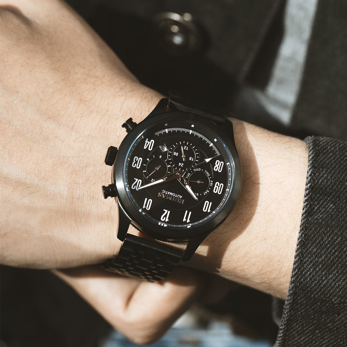 RUIMAS Watch Men Automatic Mechanical Watches Stainless Steel Luminous Business Wristwatch Top Brand Luxury Male Clock 6785