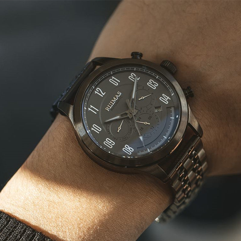 RUIMAS Watch Men Automatic Mechanical Watches Stainless Steel Luminous Business Wristwatch Top Brand Luxury Male Clock 6785