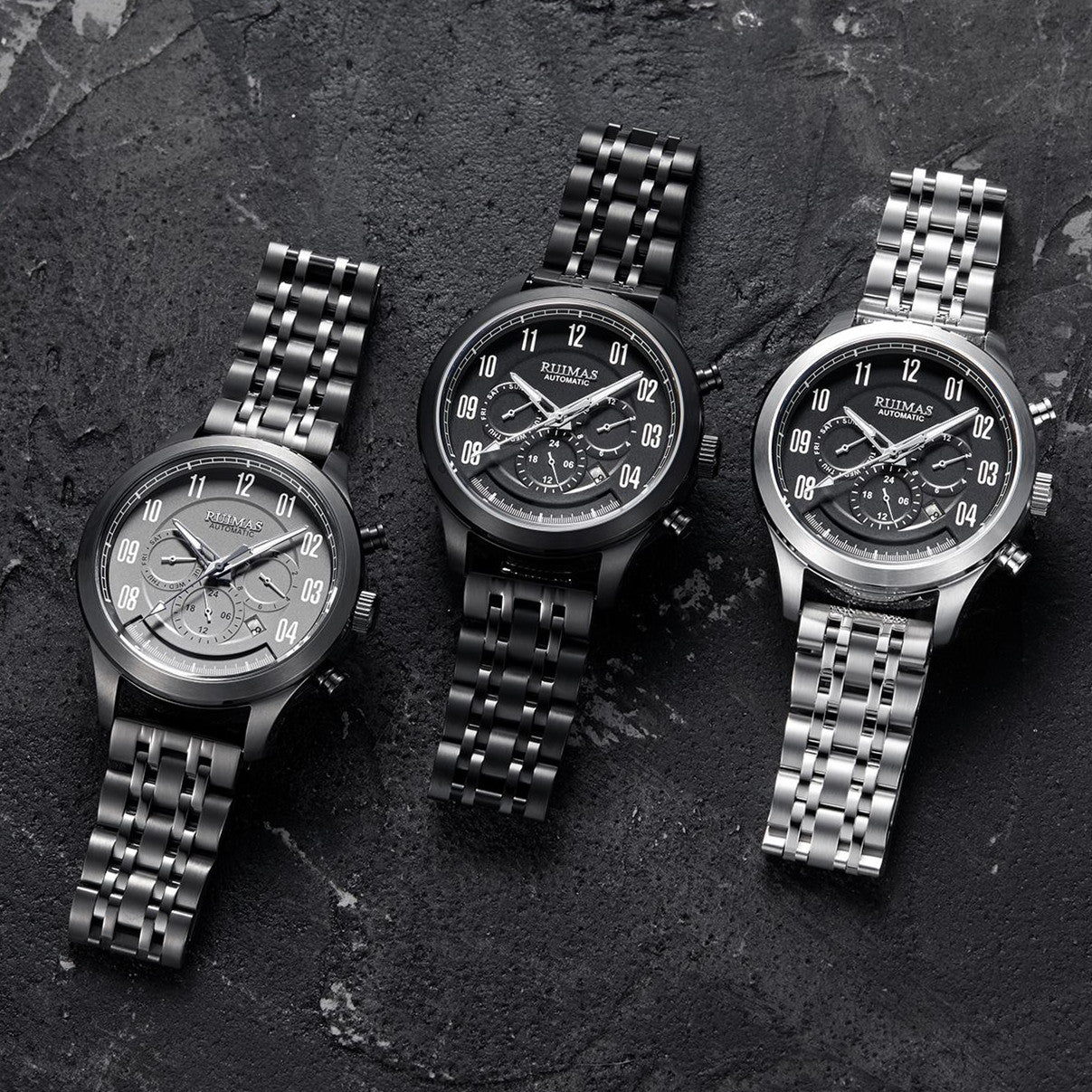 RUIMAS Watch Men Automatic Mechanical Watches Stainless Steel Luminous Business Wristwatch Top Brand Luxury Male Clock 6785