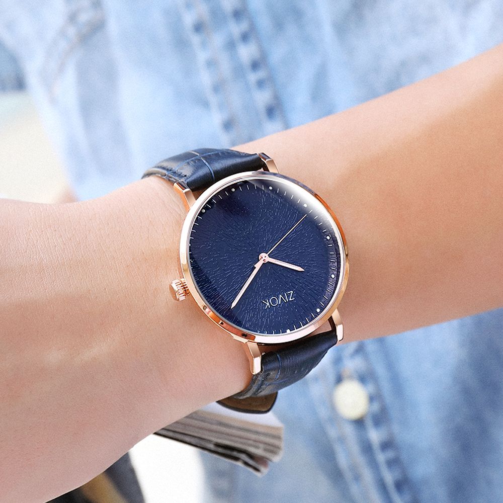 ZIVOK Fashion Quartz Wristwatch Men Sports Watches Waterproof Leather Strap Men's Clock Watch Relogio Masculino