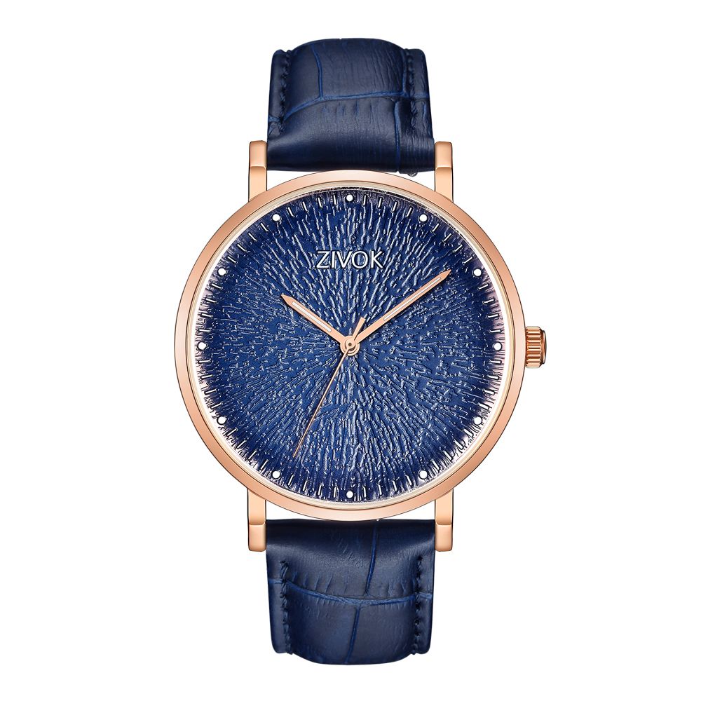 ZIVOK Fashion Quartz Wristwatch Men Sports Watches Waterproof Leather Strap Men's Clock Watch Relogio Masculino