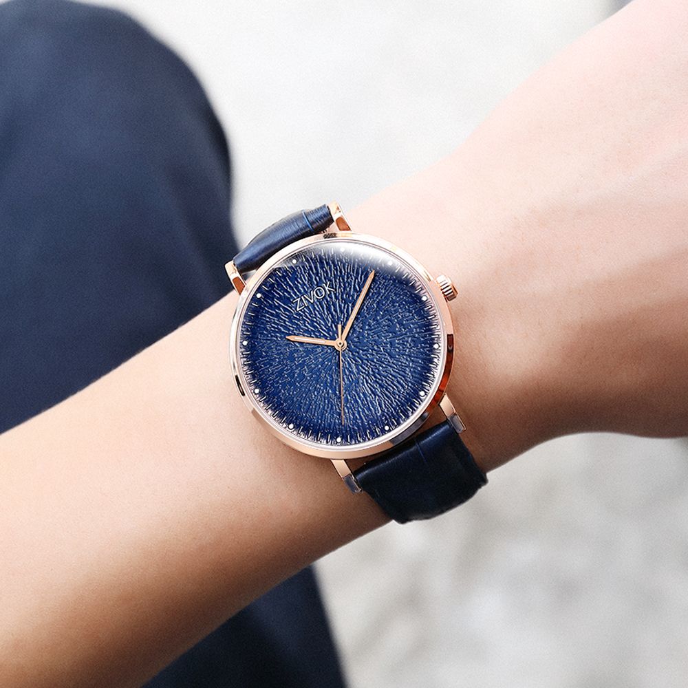 ZIVOK Fashion Quartz Wristwatch Men Sports Watches Waterproof Leather Strap Men's Clock Watch Relogio Masculino