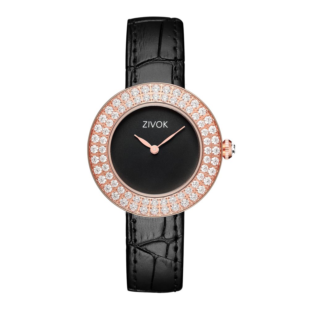 ZIVOK Brand Luxury Women Watches Diamond Ladies Quartz Watch Waterproof Clock Leather Strap Relogio Feminino