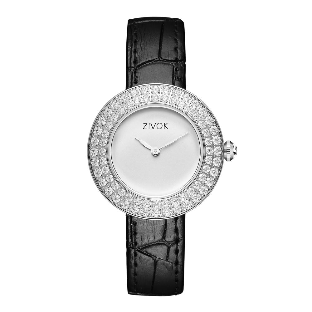 ZIVOK Brand Luxury Women Watches Diamond Ladies Quartz Watch Waterproof Clock Leather Strap Relogio Feminino