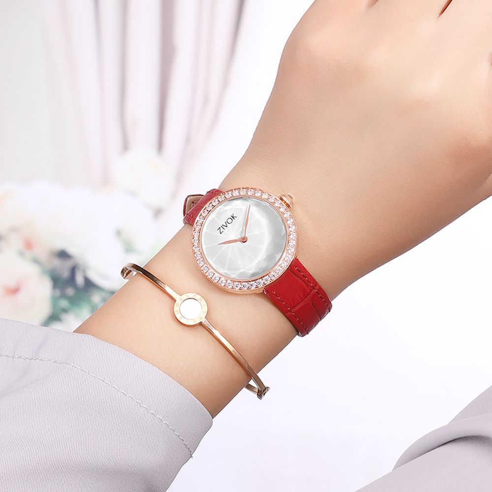 ZIVOK Fashion Watch For Woman Leather Strap Casual Sports Wristwatch Romantic Clock Women's Watches Montre Femme
