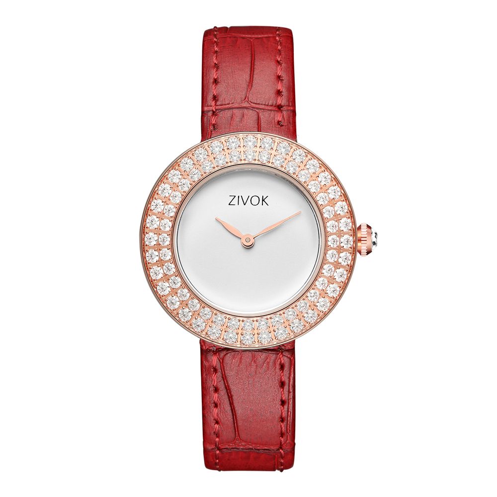 ZIVOK Brand Luxury Women Watches Diamond Ladies Quartz Watch Waterproof Clock Leather Strap Relogio Feminino