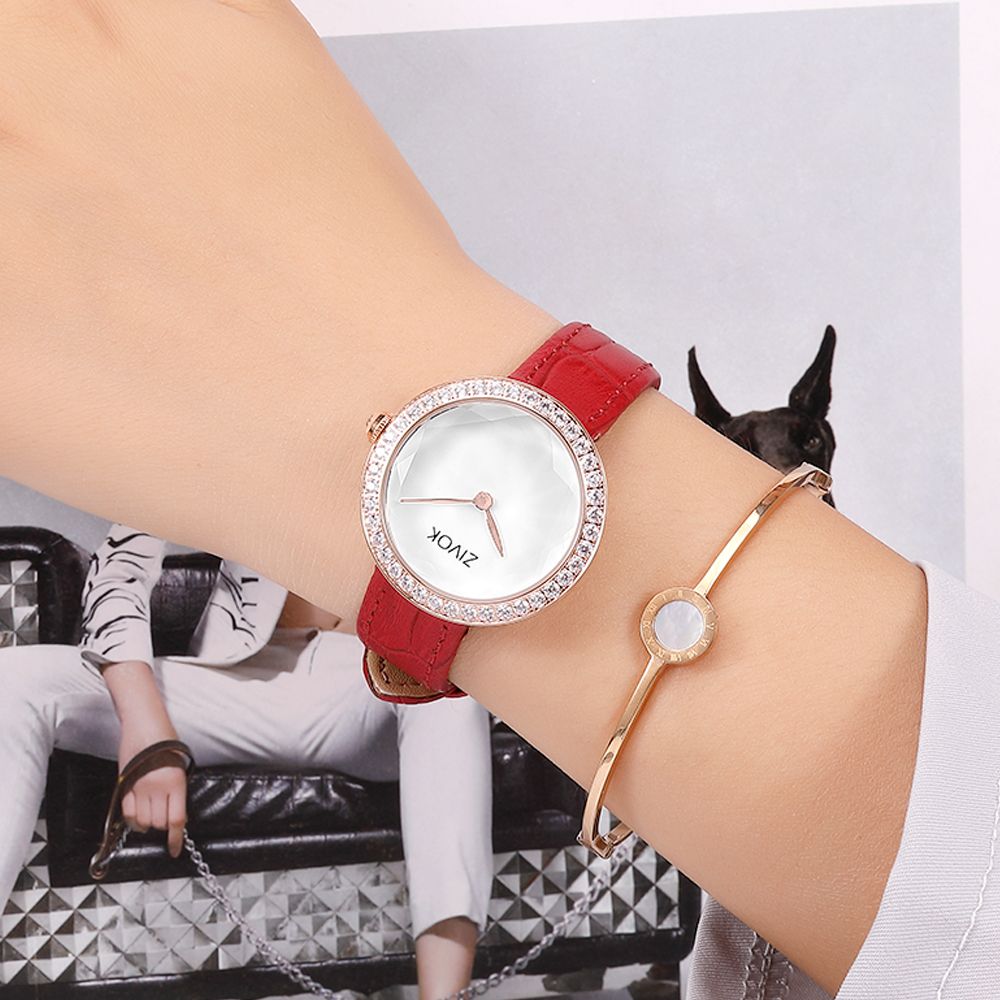 ZIVOK Fashion Watch For Woman Leather Strap Casual Sports Wristwatch Romantic Clock Women's Watches Montre Femme