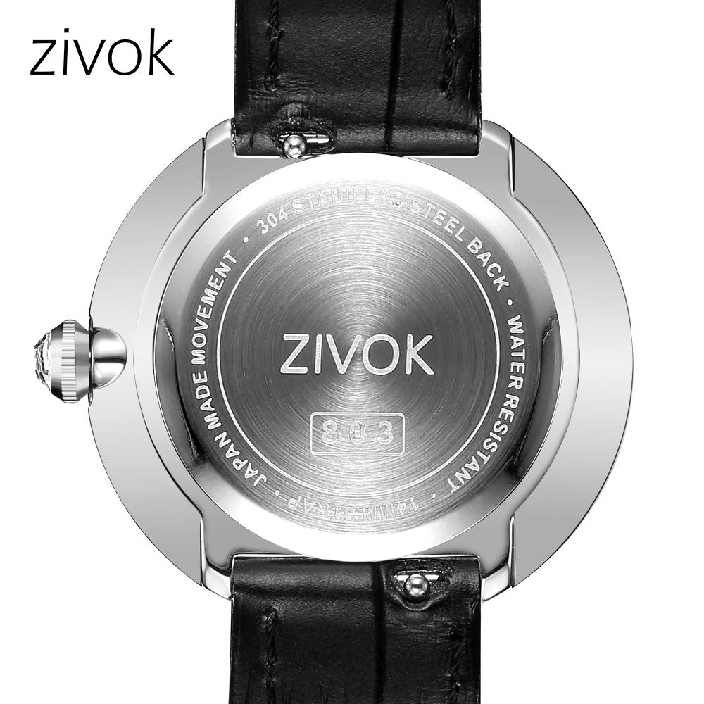 ZIVOK Fashion Watch For Woman Leather Strap Casual Sports Wristwatch Romantic Clock Women's Watches Montre Femme