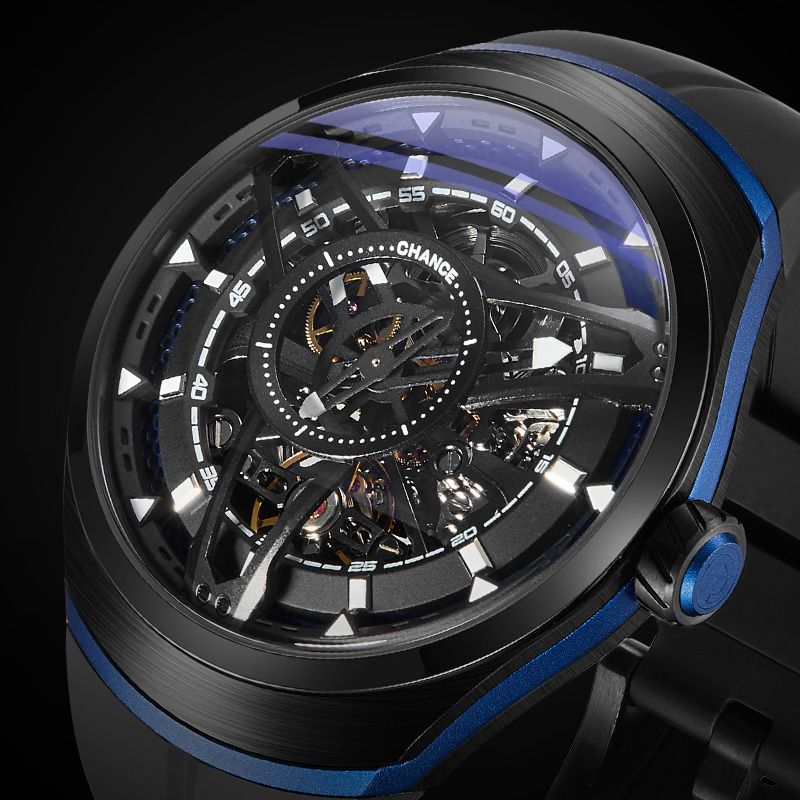 CHANCE Automatic Movement Mechanical Watch for Men Luxury Stainless Steel Case Business Wristwatch Waterproof Clock