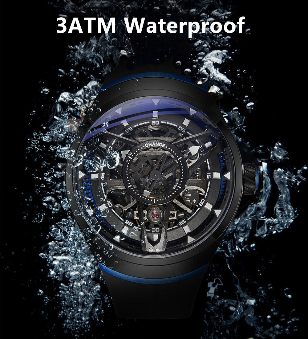 CHANCE Automatic Movement Mechanical Watch for Men Luxury Stainless Steel Case Business Wristwatch Waterproof Clock