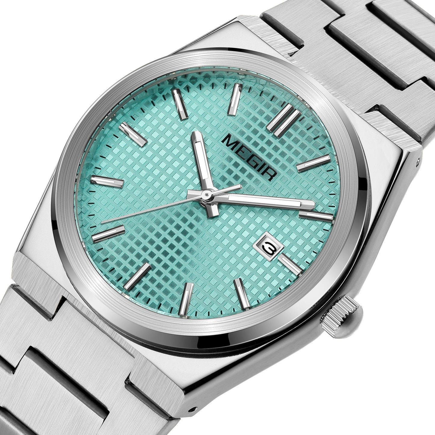 MEGIR Luxury Business Watches for Men Stainless Steel Strap Waterproof Calendar Male Quartz Wristwatch Clock Reloj Hombre 1086