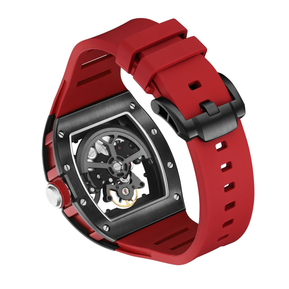 New Automatic Mechanical Watch for Men Luxury Skeleton Dial Luminous Waterproof Sports Military Wristwatch Gift for Man 9190-12