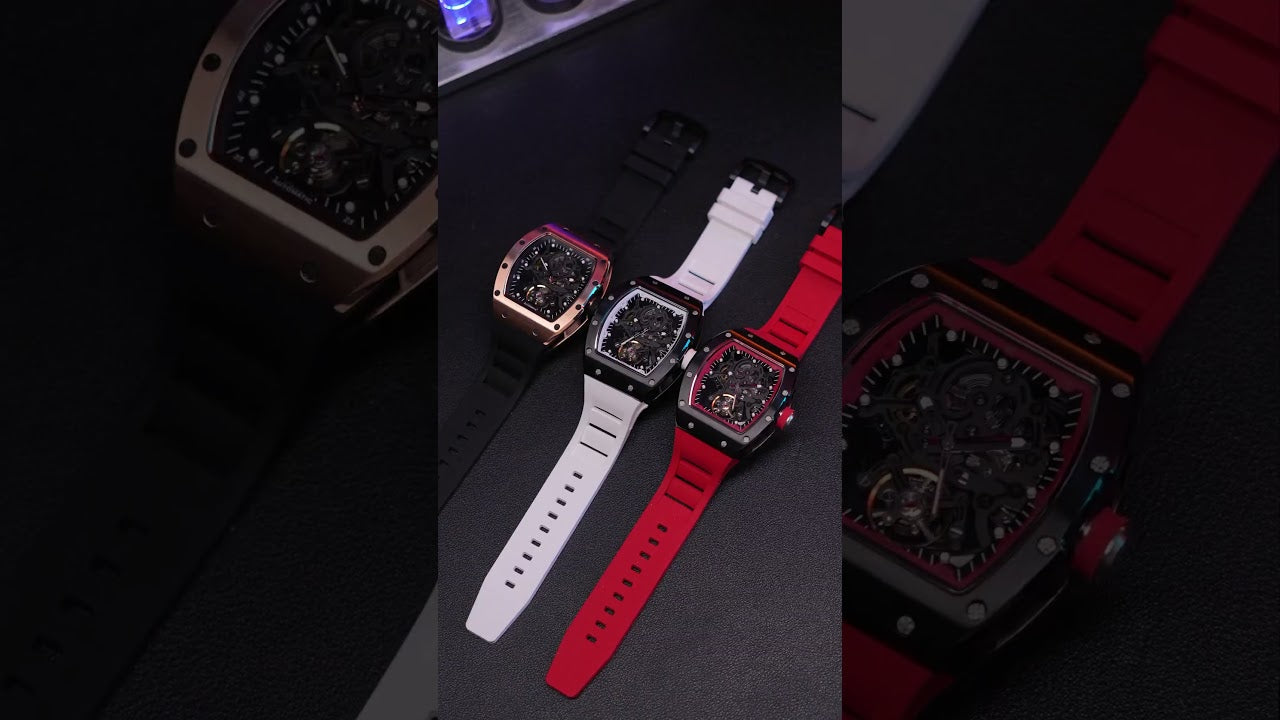 New Automatic Mechanical Watch for Men Luxury Skeleton Dial Luminous Waterproof Sports Military Wristwatch Gift for Man 9190-12