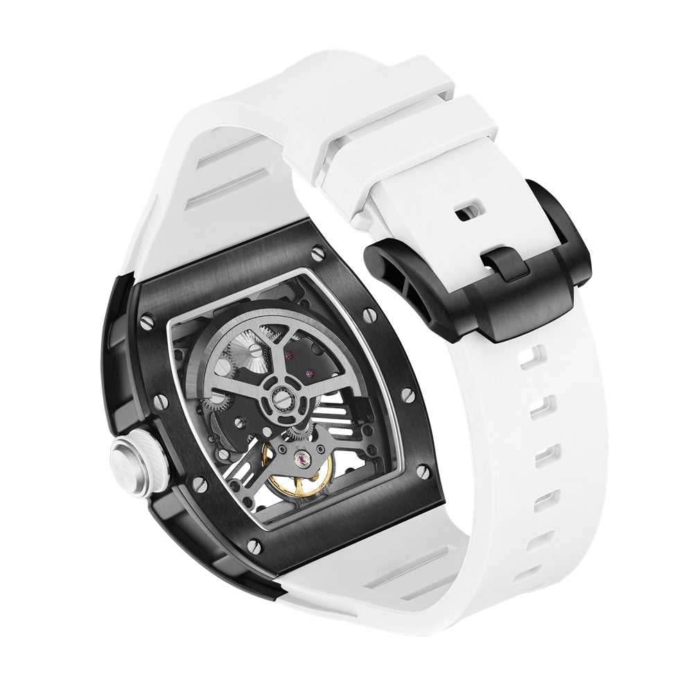 New 42MM Hollow Out Men Mechanical Watch Clock Stainless Steel Case Luminous Waterproof Automatic Watches Wristwatch 9190-13