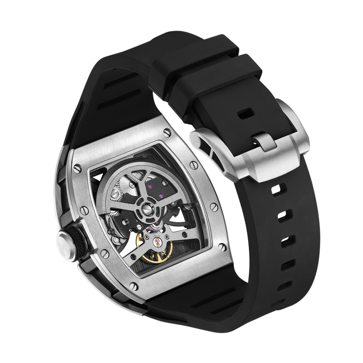 New Skeleton Dial Automatic Mechanical Movement Watch Men Fashion Sport Wristwatches Waterproof Male Clock Reloj Hombre 9190-14