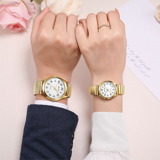 MEGIR Luxury Couple Watches Waterproof Quartz Watch for Lover Stainless Steel Men Women Wristwatches Clock Relogio Masculino 1088