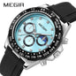 MEGIR Stainless Steel Bracelet Business Casual Wrist Watches for Men Luxury Waterproof Luminous Quartz Watch Clock Relogio Masculino 1095