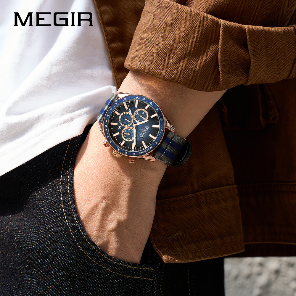 MEGIR Chronograph Tachymeter Watch 8121