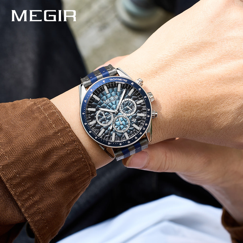 MEGIR Chronograph Tachymeter Watch 8121