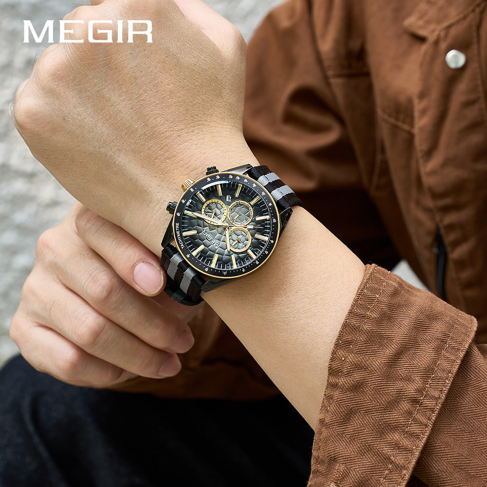 MEGIR Chronograph Tachymeter Watch 8121