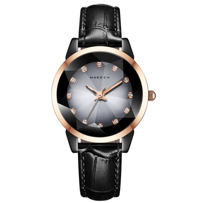 NAKZEN Women Watches Waterproof Black Ceramic Leather Luxury Fashion Ladies Quartz Watch Relogio Feminino Montre Femme 1027