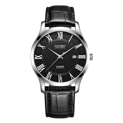 NAKZEN Brand Luxury Cool Men Quartz Watch Gentleman Retro Leather Waterproof Watches Sapphire Movement Male Dress Wristwatch 4043