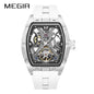 MEGIR Skeleton Dial Men Watches Luxury Automatic Mechanical Sport Watch Stainless Steel Case Man Wristwatch Clock Reloj Hombre 2245