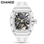 CHANCE Automatic Sport Watch for Men Transparent Mechanical Movment Wristwatch 9-195-11