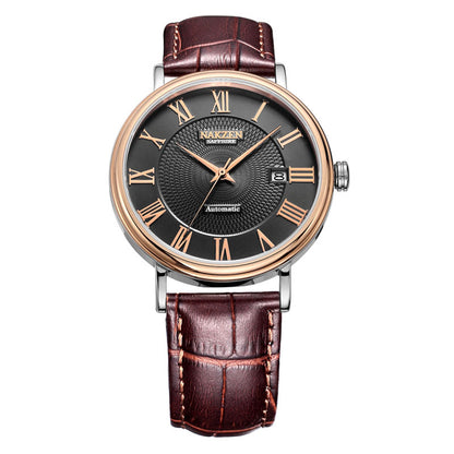 NAKZEN Men Classic Automatic Mechanical Watches Brand Luxury Man Stainless Steel Wristwatch Clock Relogio Masculino Miyota 9015 7002
