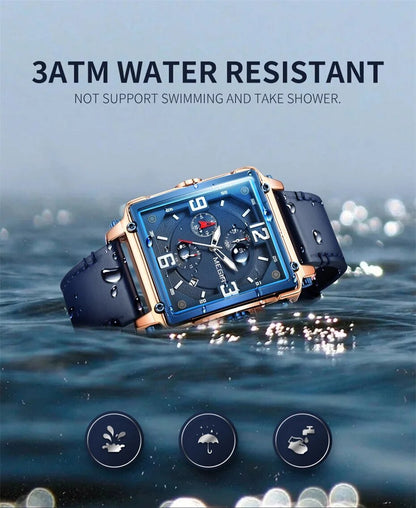 MEGIR Top Brand Watches for Men Waterproof Leather Quartz Wrist Watch Luminous Chronograph Date Calendar Men Clock Reloj Hombre 2061