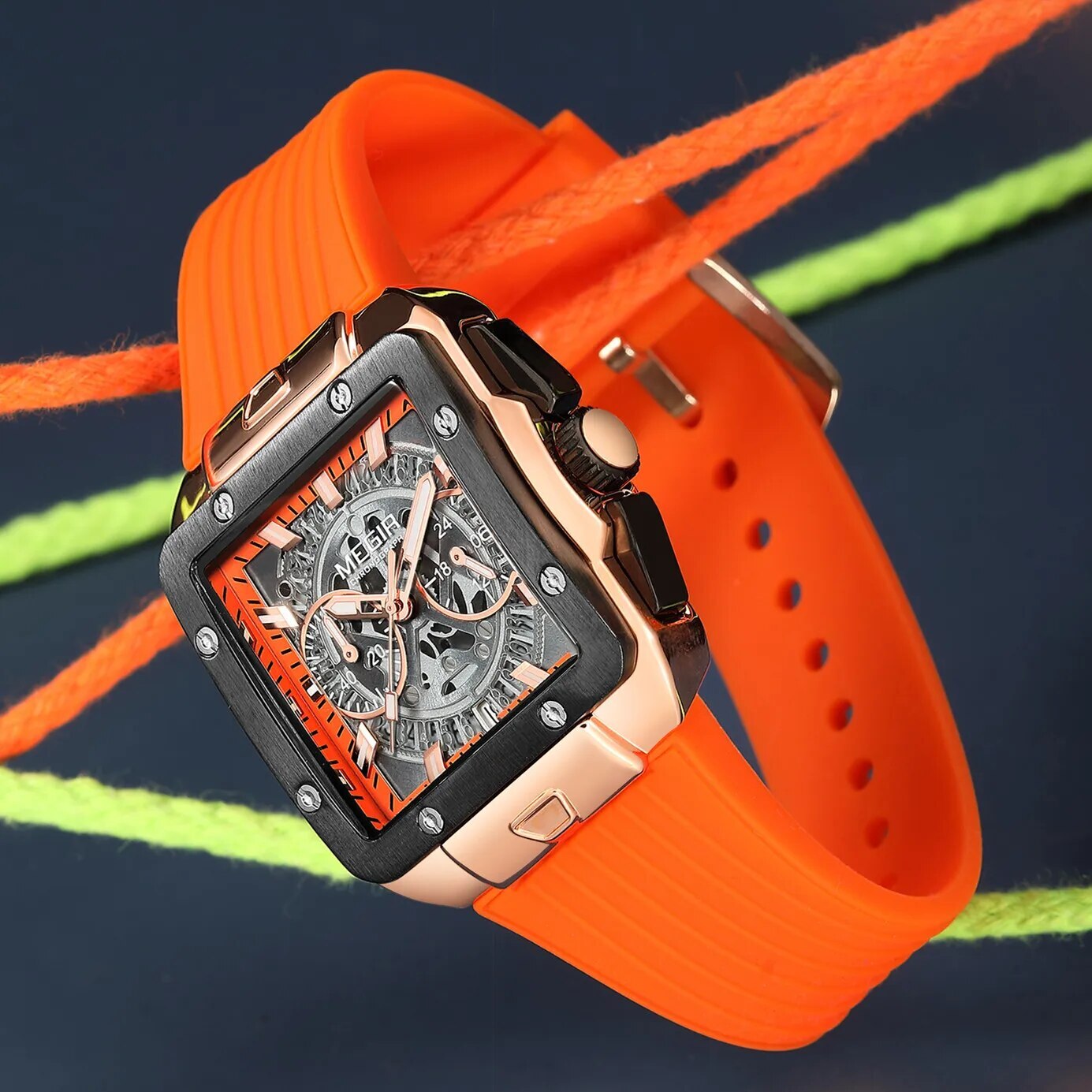 MEGIR Fashion Men's Quartz Military Watches Luxury Large Dial Chronograph Luminous Calendar Sport Wristwatches Relogio Masculino 2228