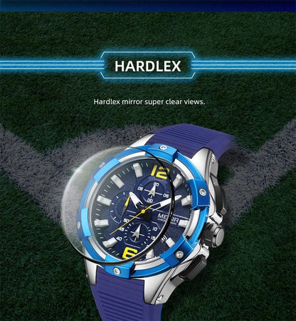 MEGIR Black Men Watch Silicone Luminous Chronograph Original Army Military Sport WristWatches Clock Montre Homme Reloj Hombre 2161