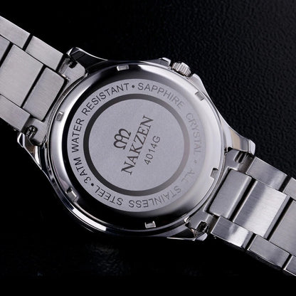 NAKZEN Men Business Quartz Watch Man Luxury Brand Stainless Steel Wrist Watch Male Fashion Simple Clock Relogio Masculino