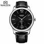 NAKZEN Luxury Brand Men Quartz Watch Genuine Leather Strap Man Wrist Watches High Quality Business Watch Male Clock Reloj Hombre 4045