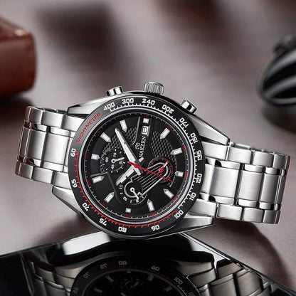 NAKZEN Man Sports Multifunction Luminous Diving Watch Men Quartz Watches Waterproof Composite Dial WristWatch Relogio Masculino