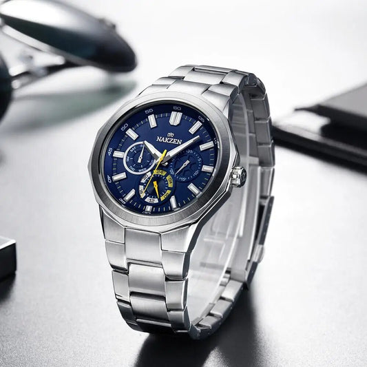 NAKZEN 2020 Quartz Watch Men Top Brand Luxury Waterproof Wristwatch Male Business Military Relogio Masculino Clock +Box