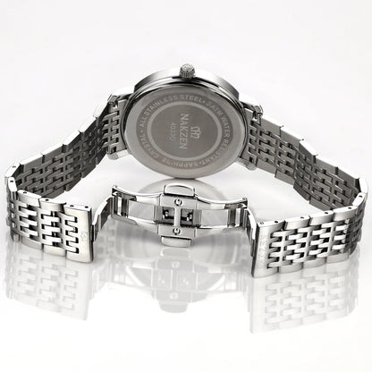 NAKZEN Luxury Brand Men's Quartz Watches Man Waterproof Sapphire Watches Male Business Classic Watch Clock relogio masculino