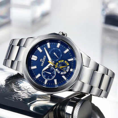 NAKZEN 2020 Quartz Watch Men Top Brand Luxury Waterproof Wristwatch Male Business Military Relogio Masculino Clock +Box