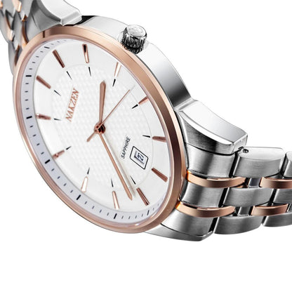 NAKZEN Top Luxury Brand Men's Watches Waterproof Quartz Stainless Steel Watch Rose Gold Watches Male Clock Relogio Masculino