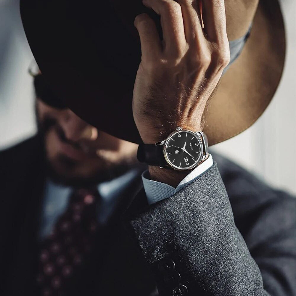 NAKZEN New Fashion Mens Watches Stainless Steel Top Brand Date Clock Waterproof Luxury Sports Quartz Watch Men Relogio Masculino