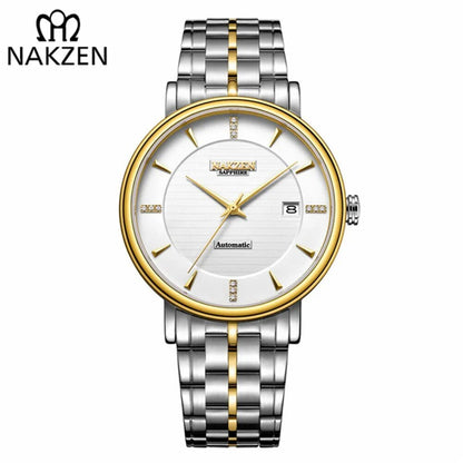 NAKZEN Men Business Wristwatch Brand Luxury Diamond Automatic Mechanical Watches Relogio Masculino Japanese movement Miyota 9015